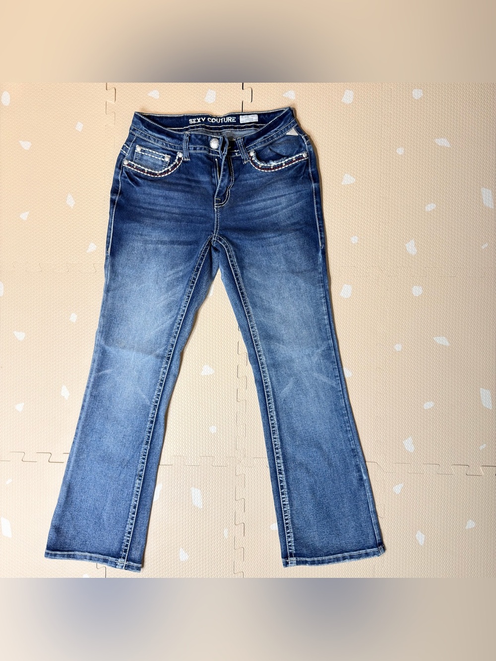 Sexy Couture Women’s Blue Denim Jeans Cowgirls Size 7
